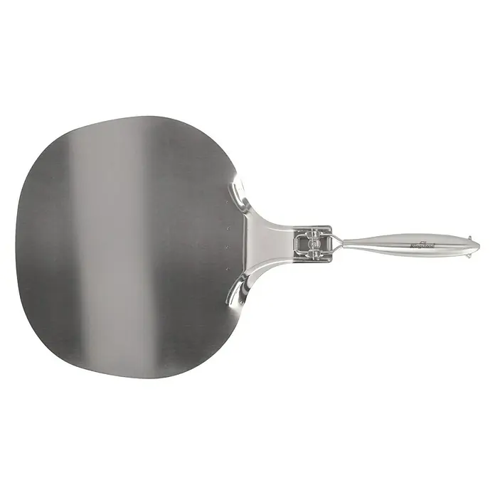 Kingstone Pala para pizza - Largo: 55,5 cm, Plateado - Pala de pizza de acero inoxidable. Ideal para levantar y servir pizzas con un mango extraíble para facilitar el almacenamiento.