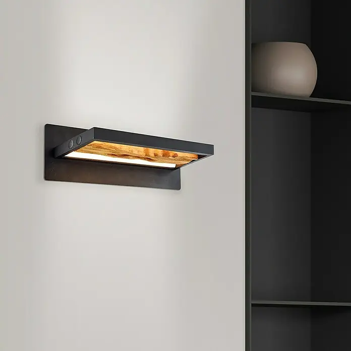 Brilliant LED-Wandleuchte Chaumont - 9,5 W, L x B x H: 10 x 35 x 15,1 cm, Schwarz, Warmweiß - Wandleuchte mit rechteckigem Design und warmem Licht. Die Lampe ist modern und stilvoll und sorgt für eine angenehme Atmosphäre.