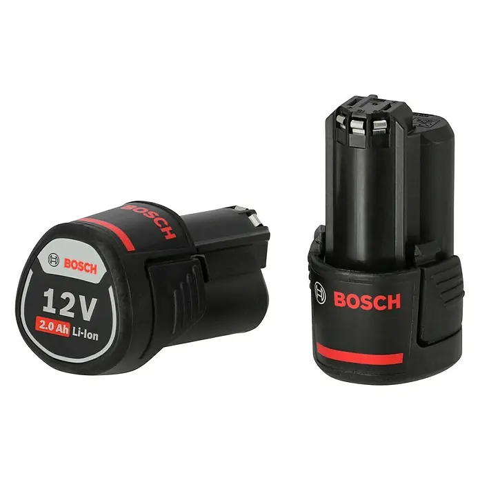 Bosch Professional Akku & Ladegerät Starter-Set GAL 12V-4 & 2 x GBA 12V/2 Ah - 12 V, 2 Akkus, 2 Ah - Zwei Bosch 12V 2.0 Ah Li-Ion Akkus, ideal für kabellose Elektrowerkzeuge und mit langer Laufzeit für Heimwerker- und Profi-Projekte.