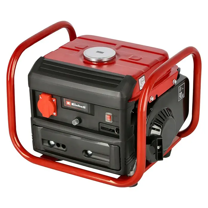 Einhell Stromerzeuger TC-PG 10/E5 - Nennleistung: 680 W, Tankvolumen: 4 l - Stromerzeuger von Einhell mit robustem Rahmen, Bedienelementen und Steckdosen für zuverlässige Stromversorgung im Freien.