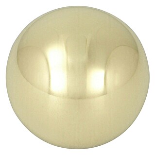 Pomo para muebles (Tipo de tirador del mueble: Botón, Ø x Al: 25 x 35 mm, Brillante, Dorado)