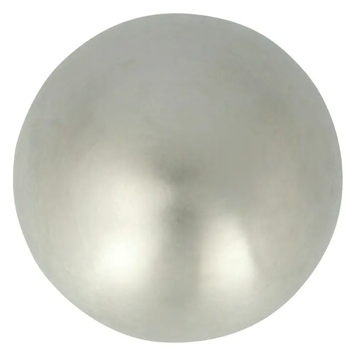 Möbelknopf - Typ Möbelgriff: Knopf, Ø x H: 25 x 32 mm, Sonstige, Sonstige - Nahaufnahme einer glänzenden, runden Metallkugel, die durch Lichtreflexionen eine faszinierende Oberflächenstruktur aufweist.