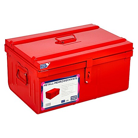 Aufbewahrungs- & Transportbox Motobox (L x B x H: 53 x 37 x 29 cm, Stahl, Rot)