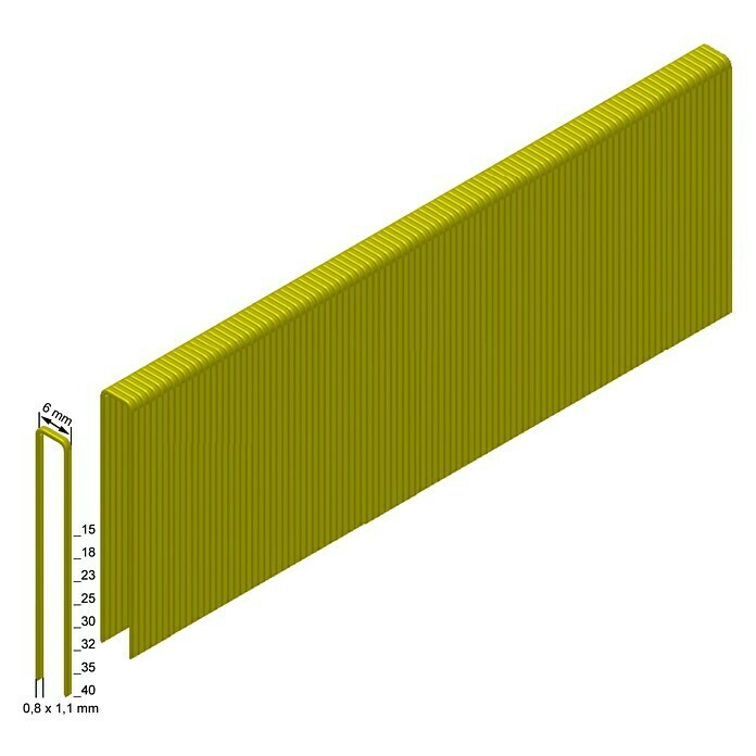 Prebena Heftklammer Typ ES (Länge: 40 mm, Rückenbreite: 6 mm, 2.600 Stk.) | BAUHAUS