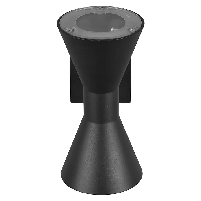 Trio Leuchten Außenwandleuchte ARDAS - 10 W, L x B x H: 15 x 10 x 20 cm, Schwarz, IP44 - Schwarze Außenwandleuchte mit konischem Design und robuster Bauweise, ideal für die Beleuchtung von Außenbereichen.