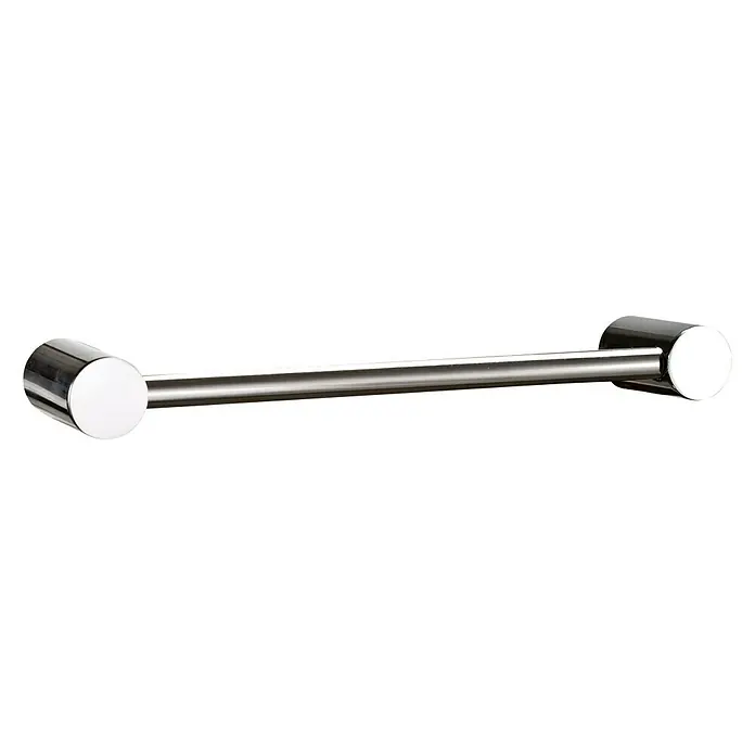 Tauro Baño Round Toallero de barra - Ancho: 45 cm, Cromo - Una barra de toalla cromada con extremos cilíndricos, que ofrece un diseño moderno. Ideal para baños.