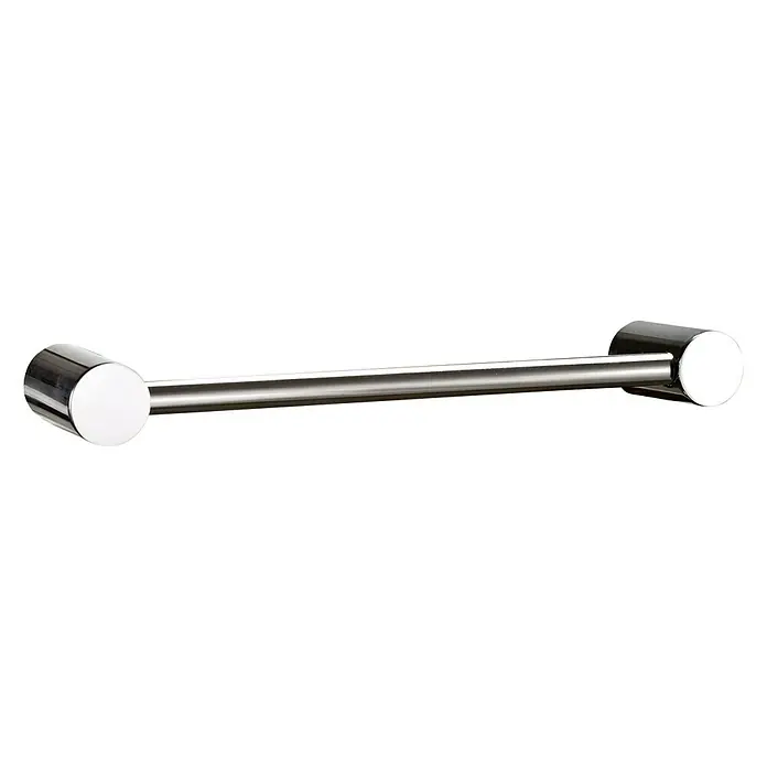 Tauro Baño Round Toallero de barra - Ancho: 35 cm, Cromo, Brillante - Toallero cromado para el baño, con un diseño elegante y moderno. Un accesorio de baño práctico.