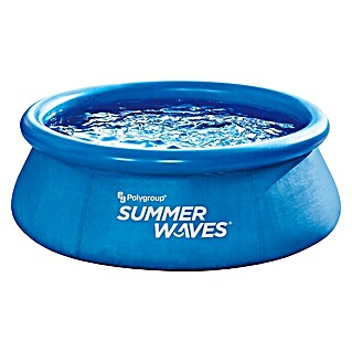Quick-Up-Pool Summer Waves (Ø x H: 213 x 66 cm, Blau, 1.136 l)