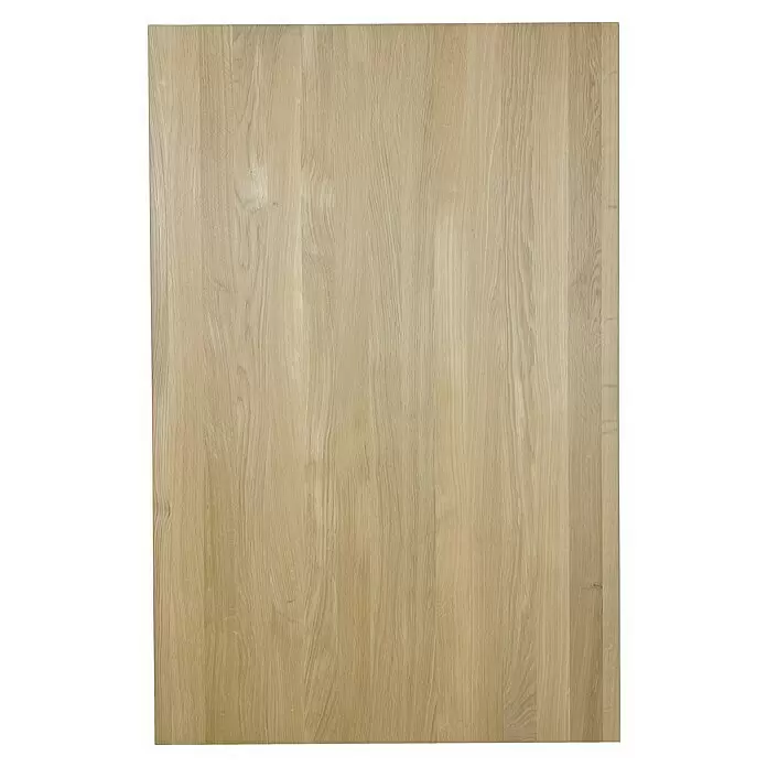 Leimholzplatte Treppenstufe Eiche - Eiche, Qualitätsstufe Leimholzplatte: A/B, 900 x 650 x 40 mm - Helle Holzplatte mit ausgeprägter vertikaler Maserung.