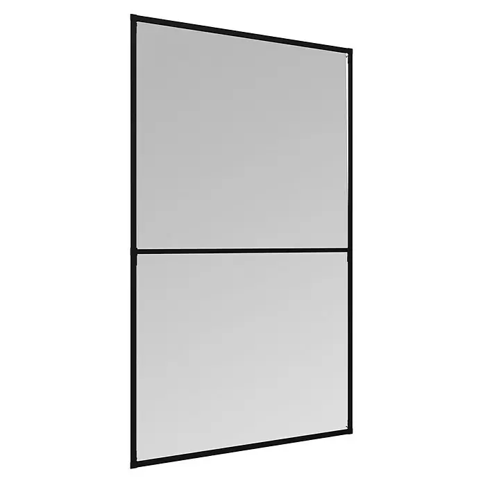 Windhager Insektenschutzfenster Expert - B x H: 120 x 220 cm, Anthrazit, Montage Insektengitter: Klemmen - Schwarzer, rechteckiger Wandspiegel mit einem modernen und minimalistischen Design, der sich ideal für jeden Raum eignet.