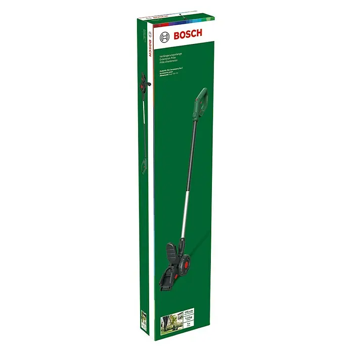 Bosch Power for All 18V Teleskopstiel - Passend für: AdvancedShear 18V-10 - Bild einer Bosch Verlängerungsstange. Dieses Gartenzubehör ist ideal für bequemes Arbeiten und ermöglicht es, schwer zugängliche Stellen zu erreichen.
