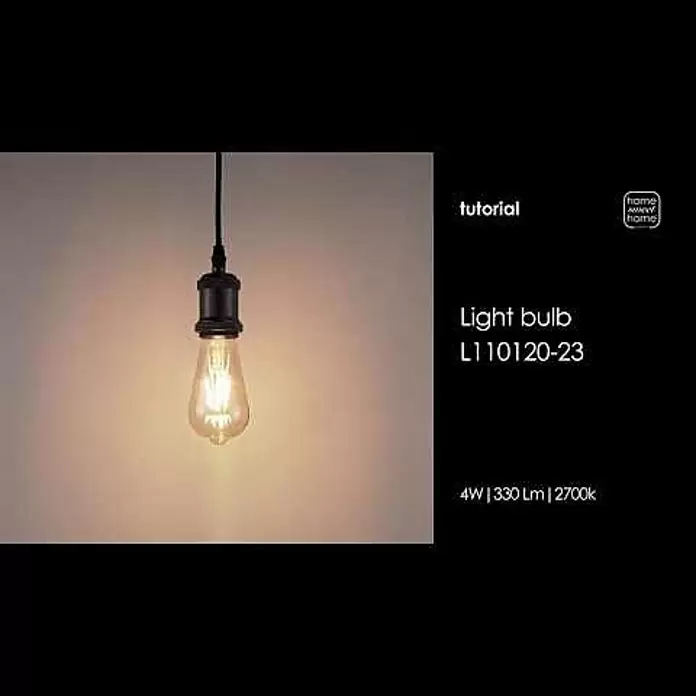 Home Sweet Home LED-Lampe Vintage Glühlampenform E27 - E27, Dimmbar, Warmweiß, 330 lm, 4 W - L110120_23   LED DROP DECO E27 ST64 4W 330LM 2700K AMBER