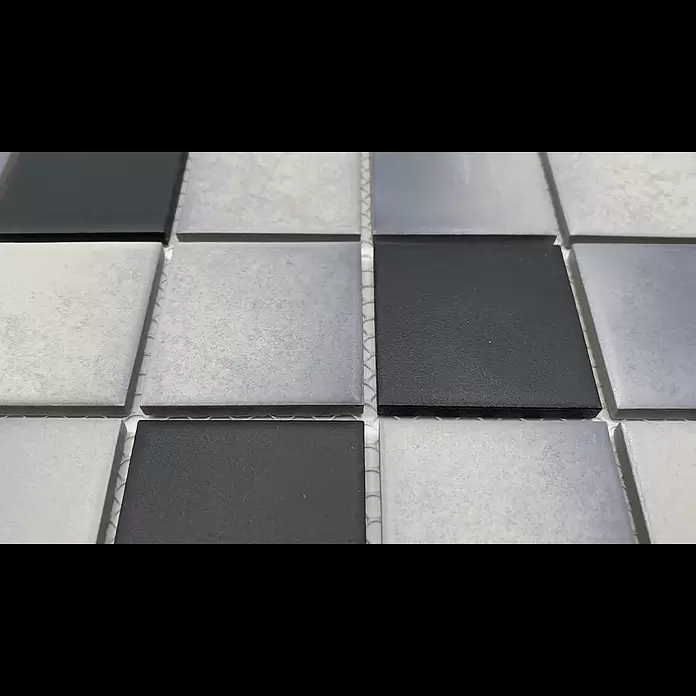 Mosaikfliese Quadrat Mix CD 212 - 30,6 x 30,6 cm, Weiß/Grau, Matt - CD 212