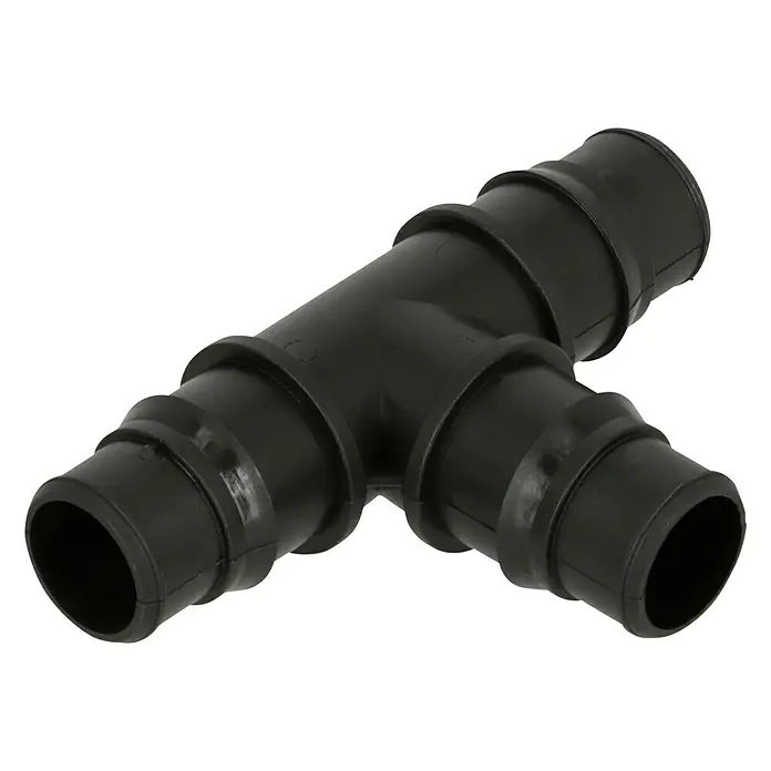 Malibu Bypass-Set - Durchmesser Anschluss: 32 mm - 38 mm - Schwarzes T-Stück aus Kunststoff für Schlauchverbindungen. Ideal für Wasserleitungen und Bewässerungssysteme, robust und langlebig.
