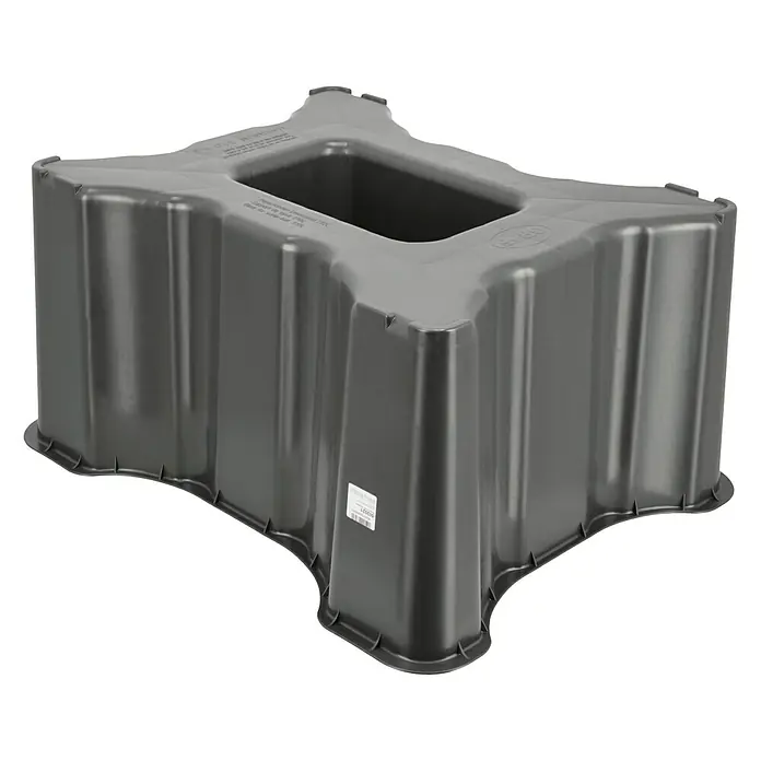 Garantia Basic Line Regentonnensockel - Graphite grey - Graue Kunststoff-Regenwassertankstütze zur sicheren Aufstellung des Tanks im Außenbereich.