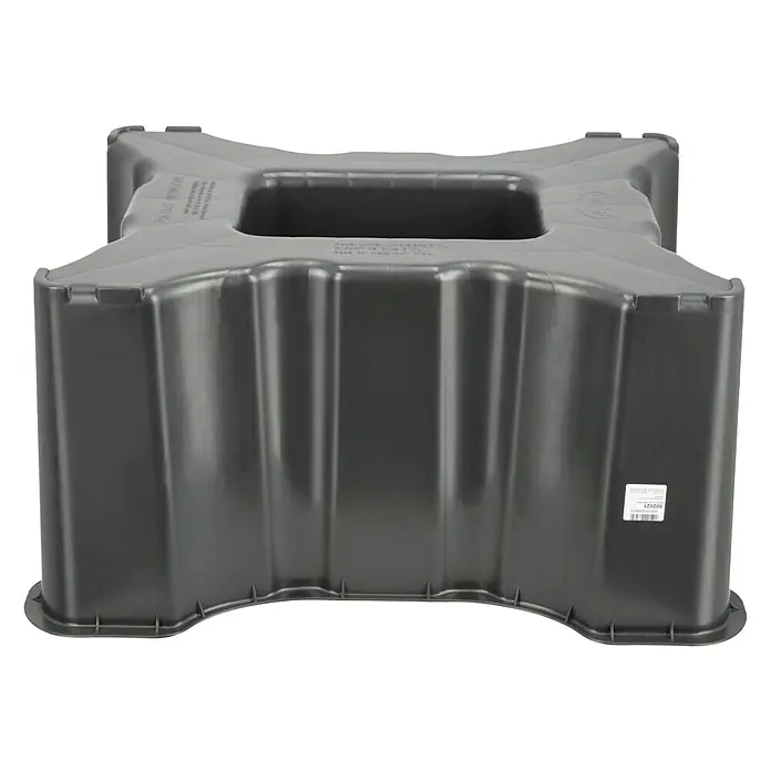 Garantia Basic Line Regentonnensockel - Graphite grey - Nahaufnahme eines grauen IBC-Tankständers aus Kunststoff, der Stabilität und Halt für Industriebehälter bietet.