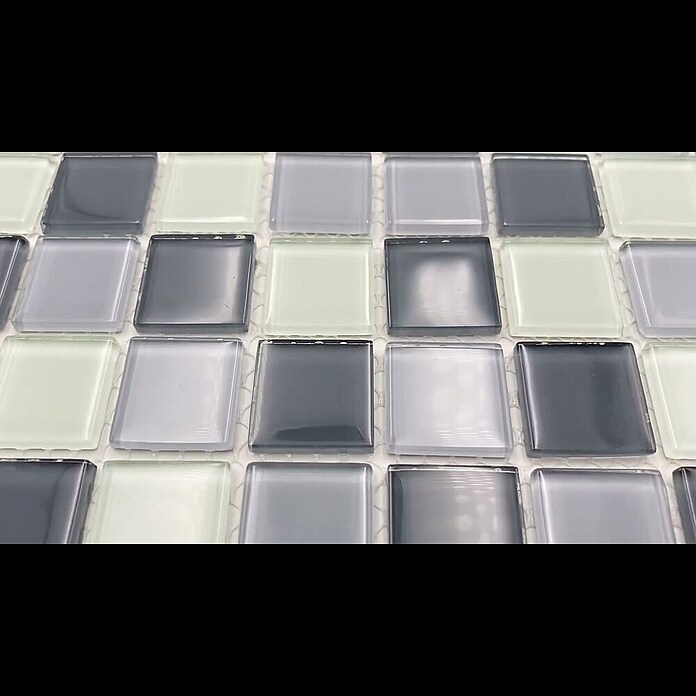 Mosaikfliese Quadrat Crystal Mix CM 4125 (32,7 x 30,2 cm, Grau, Glänzend) | BAUHAUS