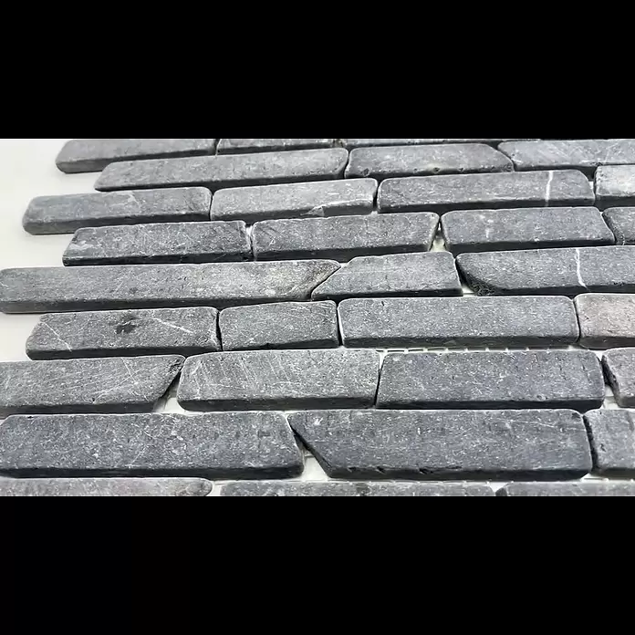 Mosaikfliese MOS BRICK 125 - 30,5 x 30,5 cm, Schwarz, Matt - MOS Brick 125