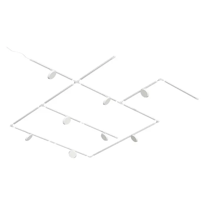 Nordlux Link Foco de pared LED Diskie - 7,4 W, Ø x Al: 20 x 14 cm, Blanco cálido, Negro - Lámpara de techo LED moderna con diseño geométrico y múltiples puntos de luz, ideal para espacios de vida y trabajo.