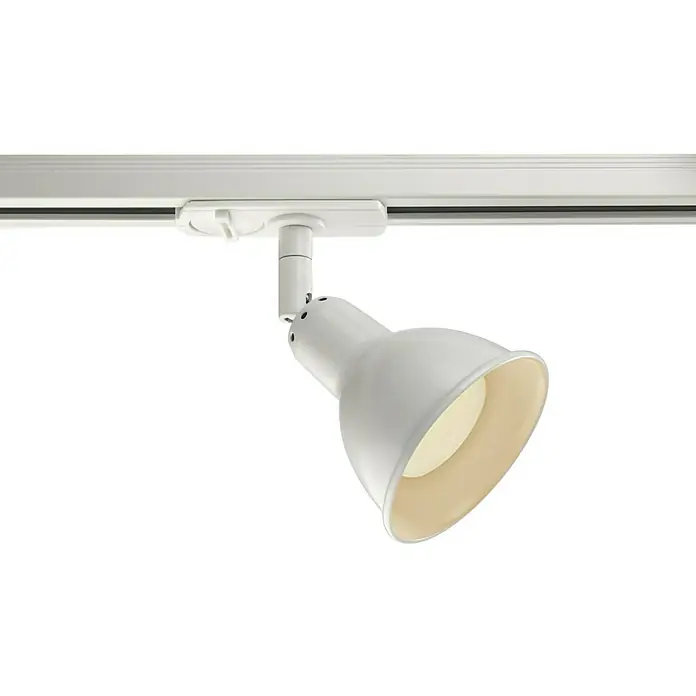 Nordlux Link Foco de pared Single - 35 W, Ø x Al: 8 x 14,5 cm, GU10, Blanco - El foco blanco está fijado a un carril. La luz proporciona una luz cálida. El diseño es moderno y funcional.