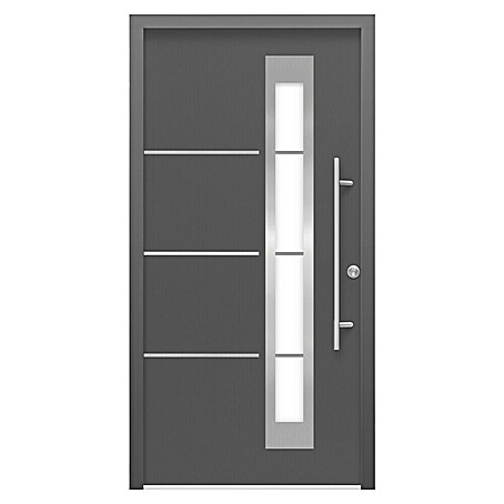 Splendoor Haustür Thermodoor PLUS SP50A (100 x 210 cm, DIN Anschlag: Rechts, Anthrazitgrau Feinstruktur)