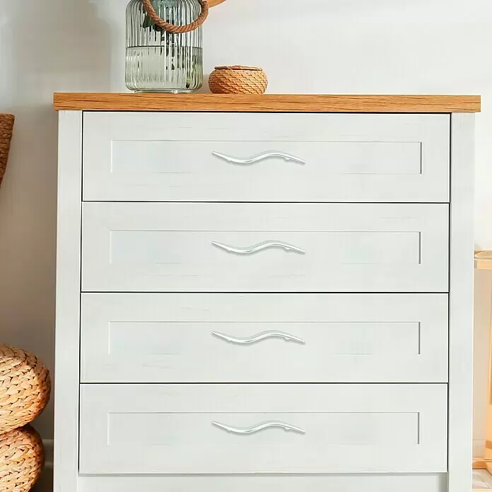 Möbelgriff - L x B x H: 200 x 27 x 30 mm, Verchromt, Lochabstand: 128 mm - Stimmungsaufnahme