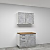 Marinelli Cucine Vormontierte Winkelküche Cassiopea (B x T: 250 x 225 cm, Hellgrau, Mit Elektrogeräten, Spüle links) | BAUHAUS