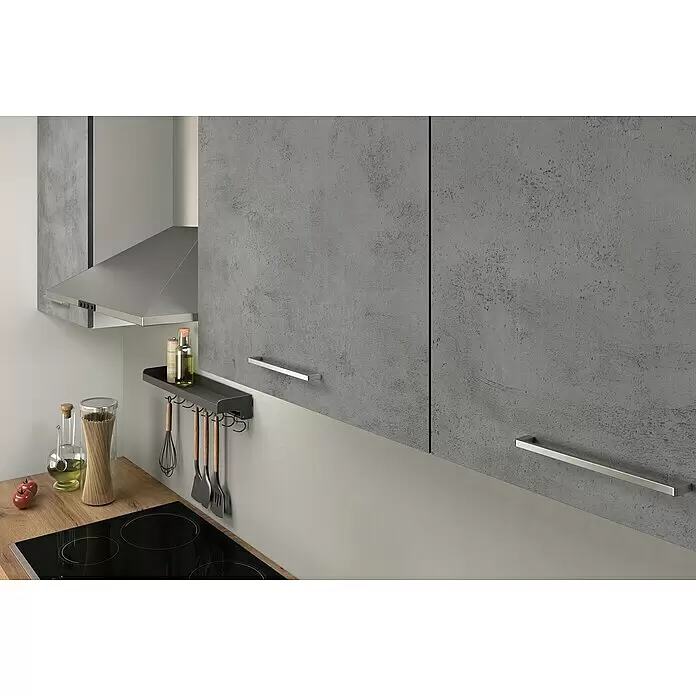 Marinelli Cucine Vormontierte Winkelküche Cassiopea - B x T: 250 x 225 cm, Hellgrau, Mit Elektrogeräten, Spüle rechts - Detailaufnahme