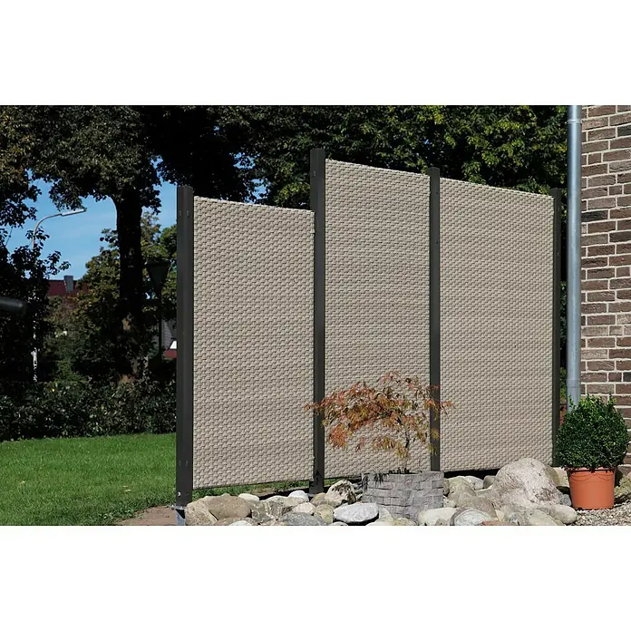 Sichtschutzelement Stockholm - 90 x 180 cm, Beige - Dieser dekorative Sichtschutzzaun im Außenbereich bietet Privatsphäre und dient gleichzeitig als stilvolle Gartendekoration.