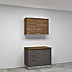 Marinelli Cucine Vormontierte Winkelküche Vega (B x T: 270 x 160 cm, Anthrazit/Nuss, Mit Elektrogeräten, Spüle rechts) | BAUHAUS