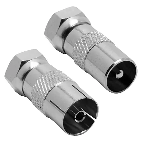 Metronic  Adaptador coaxial F para televisión