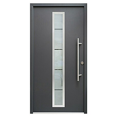 Splendoor Haustür Thermodoor PLUS SP70A (100 x 210 cm, DIN Anschlag: Rechts, Anthrazitgrau Feinstruktur)