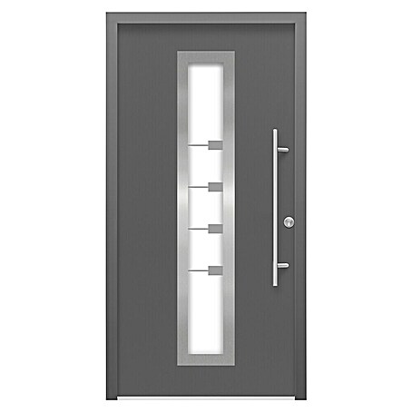 Splendoor Haustür Thermodoor PLUS SP80A (110 x 210 cm, DIN Anschlag: Rechts, Anthrazitgrau Feinstruktur)