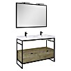 Inspira Badmöbel-Set IA4 (4 -tlg., 120 cm, White/Canela Oak/Black, Matt) | BAUHAUS