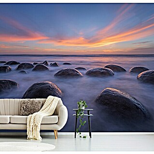 Papermoon Premium collection Fototapete Sunset Ball Beach (B x H: 450 x 280 cm, Vlies)