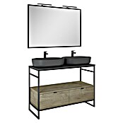 Inspira Badmöbel-Set HA1 (Gesamtbreite Badmöbel: 120 cm, Anthracite/Canela Oak/Black, Matt, 8 -tlg.) | BAUHAUS