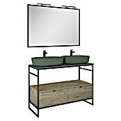 Inspira Badmöbel-Set HA2 (8 -tlg., 120 cm, Forest Green/Canela Oak ...