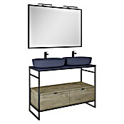 Inspira Badmöbel-Set HA4 (Gesamtbreite Badmöbel: 120 cm, Navy Blue/Canela Oak/Black, Matt, 8 -tlg.) | BAUHAUS