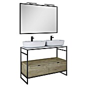 Inspira Badmöbel-Set HA6 (Gesamtbreite Badmöbel: 120 cm, Stone/Canela Oak/Black, Matt, 8 -tlg.) | BAUHAUS