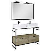 Inspira Badmöbel-Set HA7 (Gesamtbreite Badmöbel: 120 cm, White/Canela Oak/Black, Matt, 8 -tlg.) | BAUHAUS