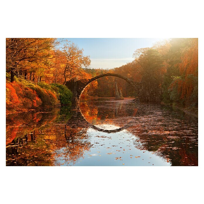 Papermoon Premium collection Fototapete Herbstsee (B x H: 300 x 223 cm, Vlies) | BAUHAUS