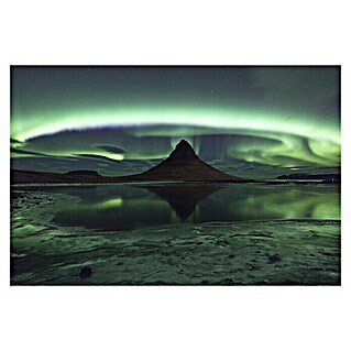 Papermoon Premium collection Fototapete Kirkjufell Aurora (B x H: 300 x 223 cm, Vlies)