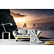 Papermoon Premium collection Fototapete Reynisfjara Sunrise (B x H: 450 x 280 cm, Vlies) | BAUHAUS