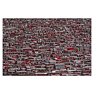 Papermoon Premium collection Fototapete Rote Häuser (B x H: 250 x 186 cm, Vlies)