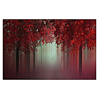 Papermoon Premium collection Fototapete Aus Liebe Wald Rot (B x H: 450 x 280 cm, Vlies)