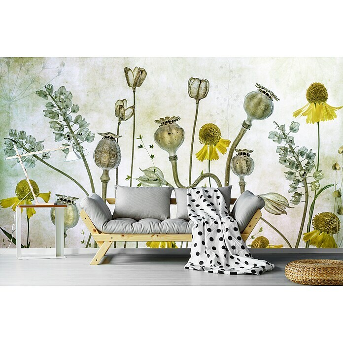 Papermoon Premium collection Fototapete Mohnblumen Helenium (B x H: 200 x 149 cm, Vlies) | BAUHAUS