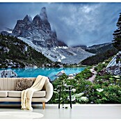 Papermoon Premium collection Fototapete Blaue Stunde des Lago di Sorapis Ventien (B x H: 450 x 280 cm, Vlies) | BAUHAUS