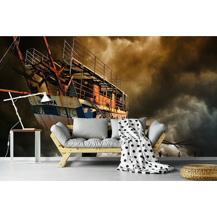 Papermoon Premium collection Fototapete Boot in den Wolken (B x H: 350 x 260 cm, Vlies) | BAUHAUS
