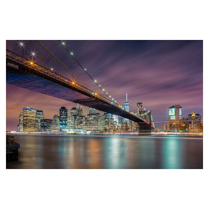 Papermoon Premium collection Fototapete Brooklyn Bridge Night