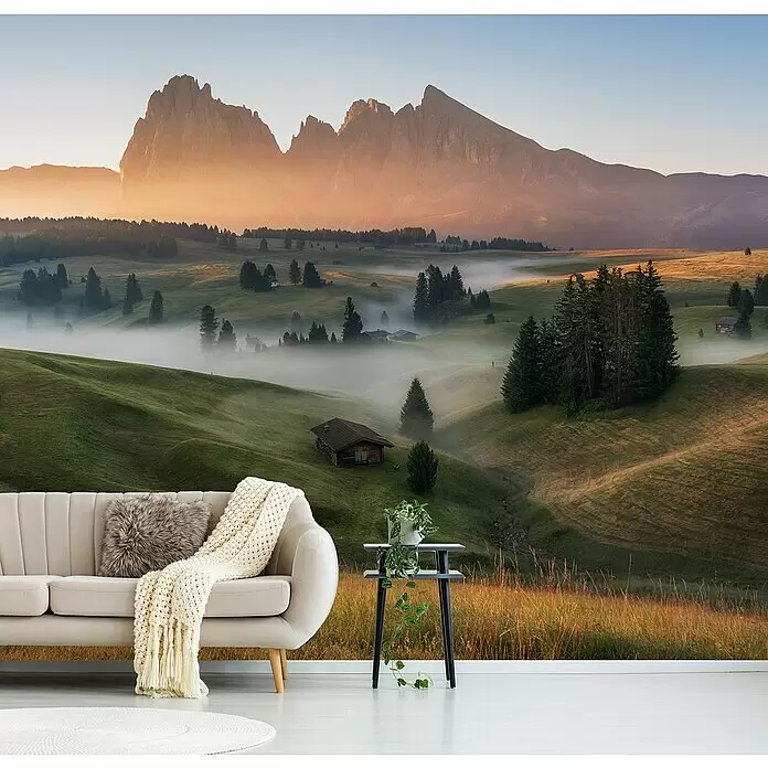 Papermoon Premium collection Fototapete Alpe di Seisi - B x H: 250 x 186 cm, Vlies - Stimmungsaufnahme
